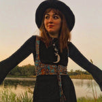 Leather and Lace Corset Vest – Lace-Up Boho Underbust with Straps | Stevie Nicks-Inspired | XS to 5X