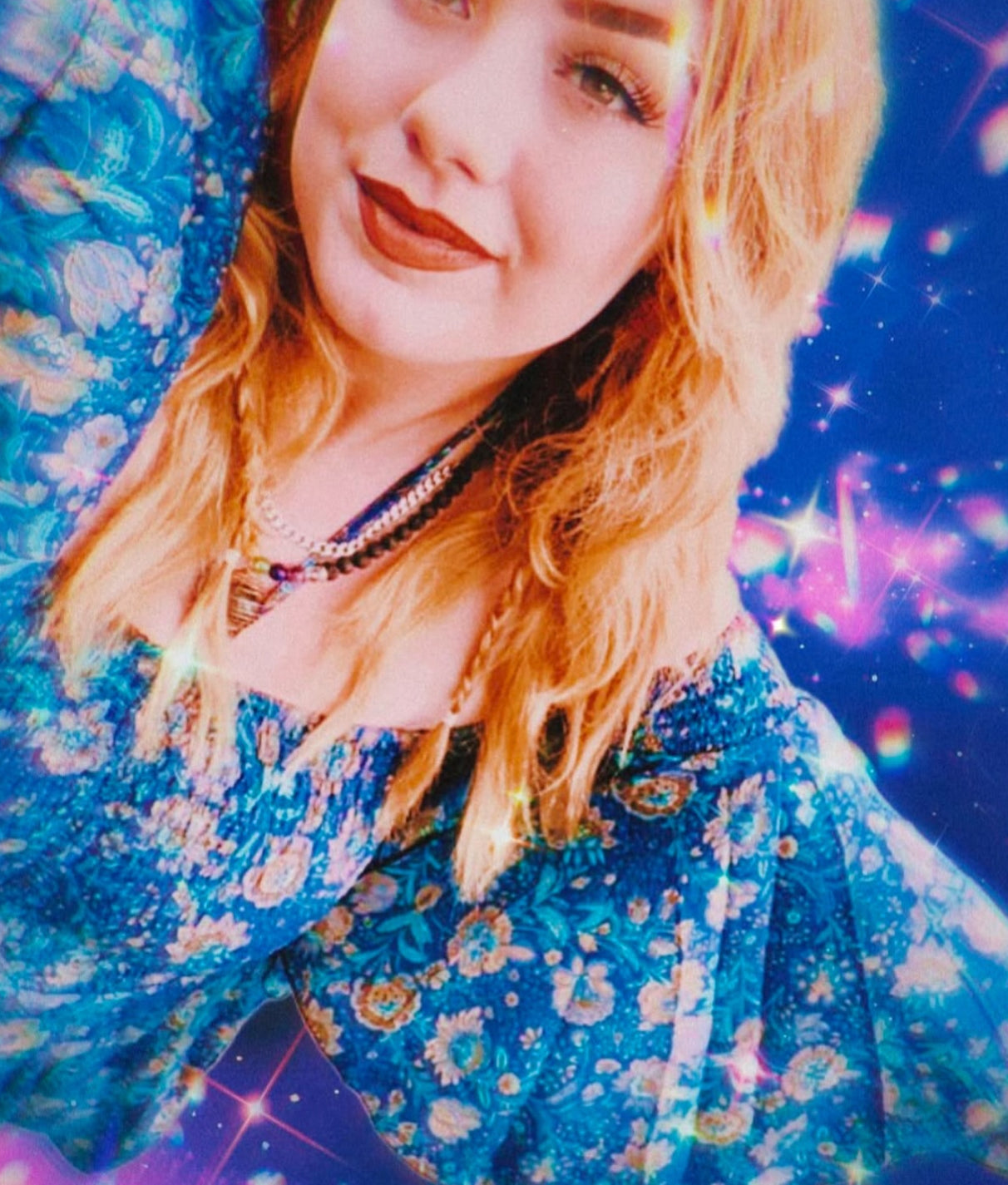STEVIE DREAMS DRESS | Boho Stevie Nicks-Inspired Maxi | 70% Silk | XS to 5X | Blue, Purple & Red