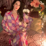 Go Your Own Way Tunic/Dress 70s Glam Maxi One size Retro Paisley, Button up with Pockets