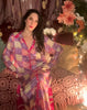 Lounge DRESS 70s Glam Maxi One size Retro Paisley, Button up