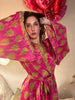 ECO SILK ROBE Wrap Dress Silk One Size, Hot Pink