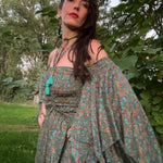 Stevie Nicks Dreams Dress, 70% Silk Two Layers, sizing XS to 5X, Enchanted Forest print