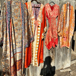 SILK ROBE, Soft luxurious 70% Silk, autumn, one size  fits to xl.