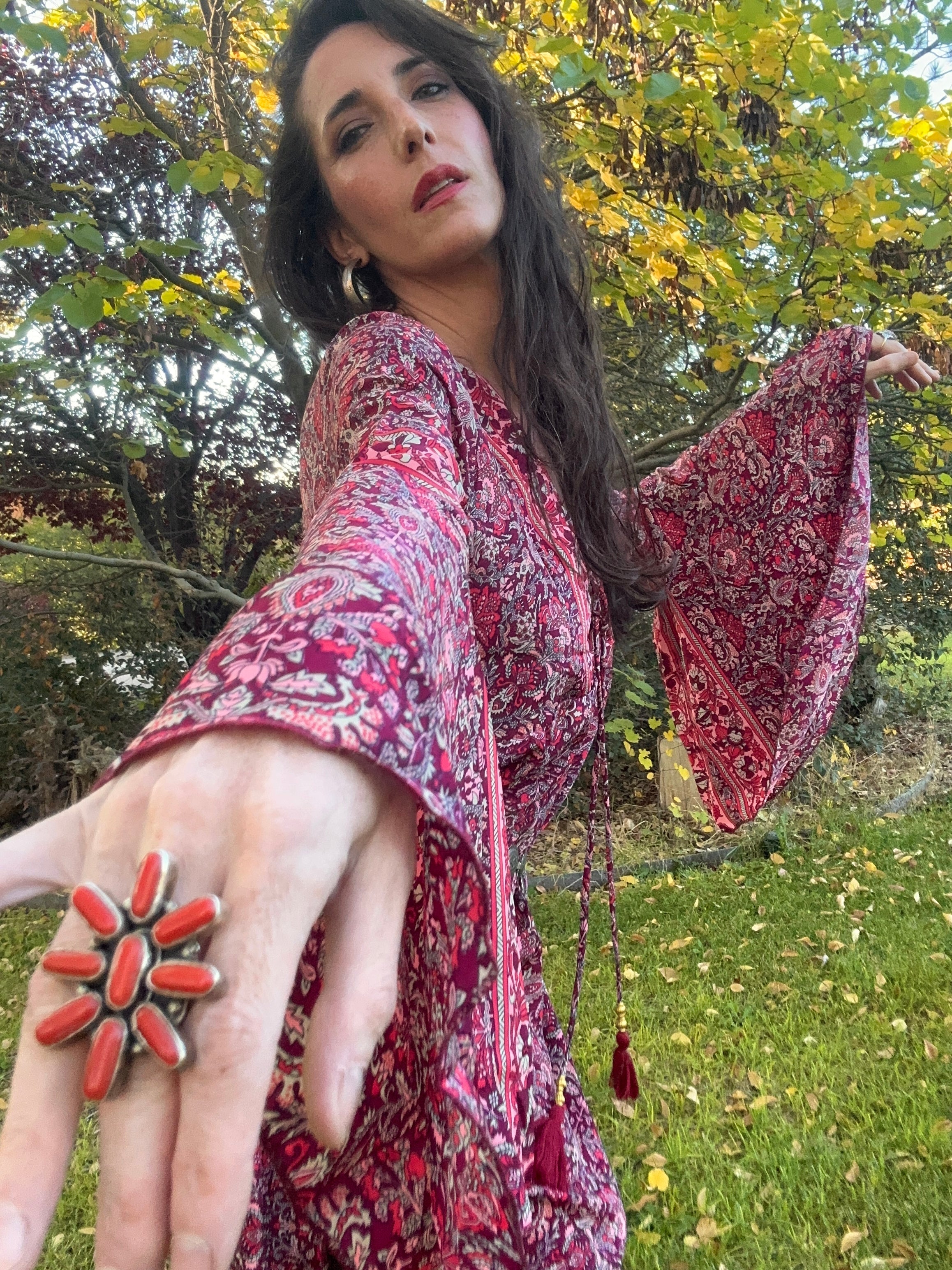 boho style tunic dress SHU-SHI Women's Bohemian Embroidered Tunic Dress