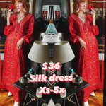 CASS Elliot Dream a Little Dream | Vintage Silk Maxi Dress | Boho 3/4 Sleeve | XS to 5X