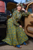 70s Fairy Bellbottom Pants, Palazzo Wide leg Silk Pants, Tinkerbell Print xs to xl
