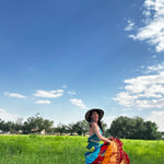 SILK SKIRT Patchwork, One size to xl 100% Silk, Can be a Tube Dress too,  One size