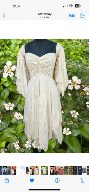 “MOON GODDESS” Stevie Nicks Dreams Dress, 70% Silk Two Layers, sizing XS to 5X