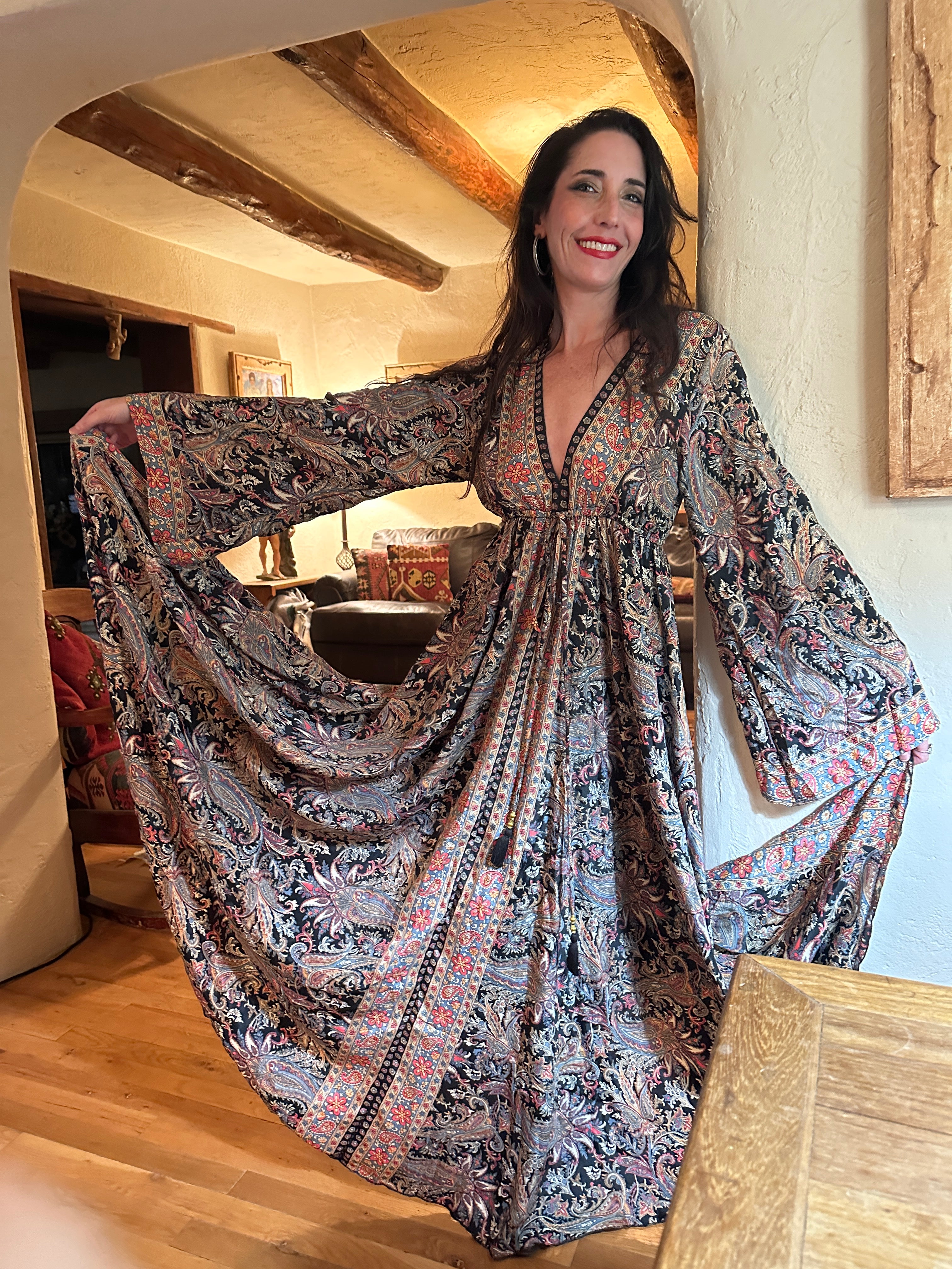 Stevie Nicks Silk Songbird Dress, 3 prints, one size fits xs/l