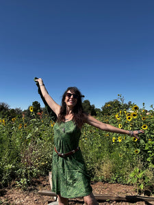PIXIE SLIP DRESS, California Poppy Xs to M, Slip dress to the Knee