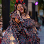 Stevie Dreams Dress – “I Put a Spell on You” Print | 70% Silk Two-Layer Maxi | XS to 5X |