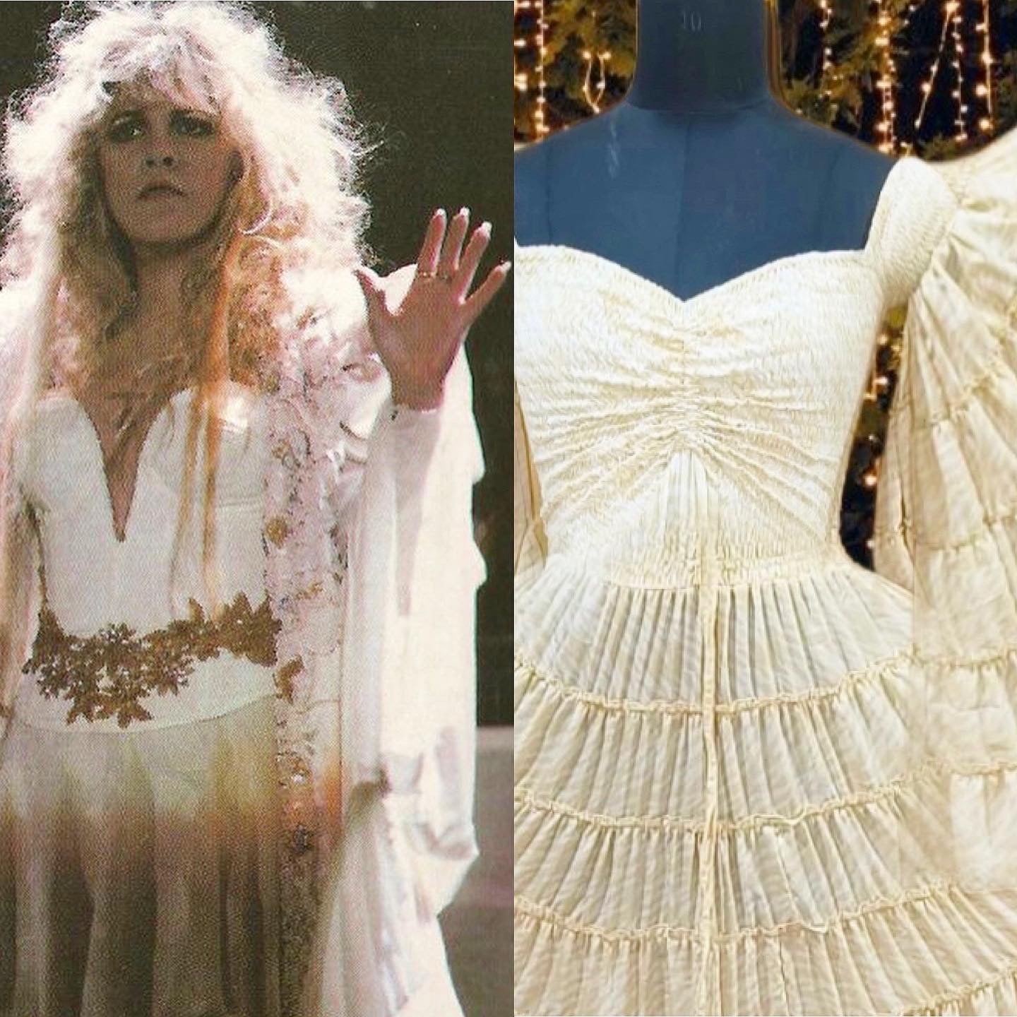 Stevie nicks store white dress