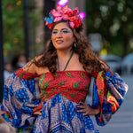 FRIDA Fantasy Dress; 100% Eco Vintage Silk, Fits Xs to Large