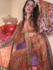 JANIS PATCHWORK SILK ROBE and Pants Set 100% Silk Matching Pants Set