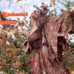 Stevie Nicks Dreams Dress, 70% Silk Two Layers, sizing XS to 5X, Ethereal Earth print