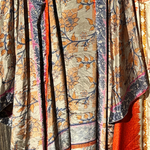 SILK ROBE, Soft luxurious 70% Silk, autumn, one size  fits to xl.
