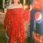 STEVIE DREAMS DRESS | Boho Stevie Nicks-Inspired Maxi | 70% Silk | XS to 5X | Blue, Purple & Red