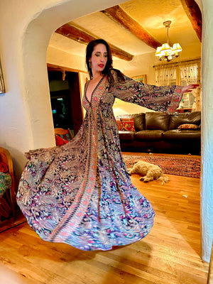 songbird maxi dress Songbird Boho Floral Print Midi Dress S / Pink