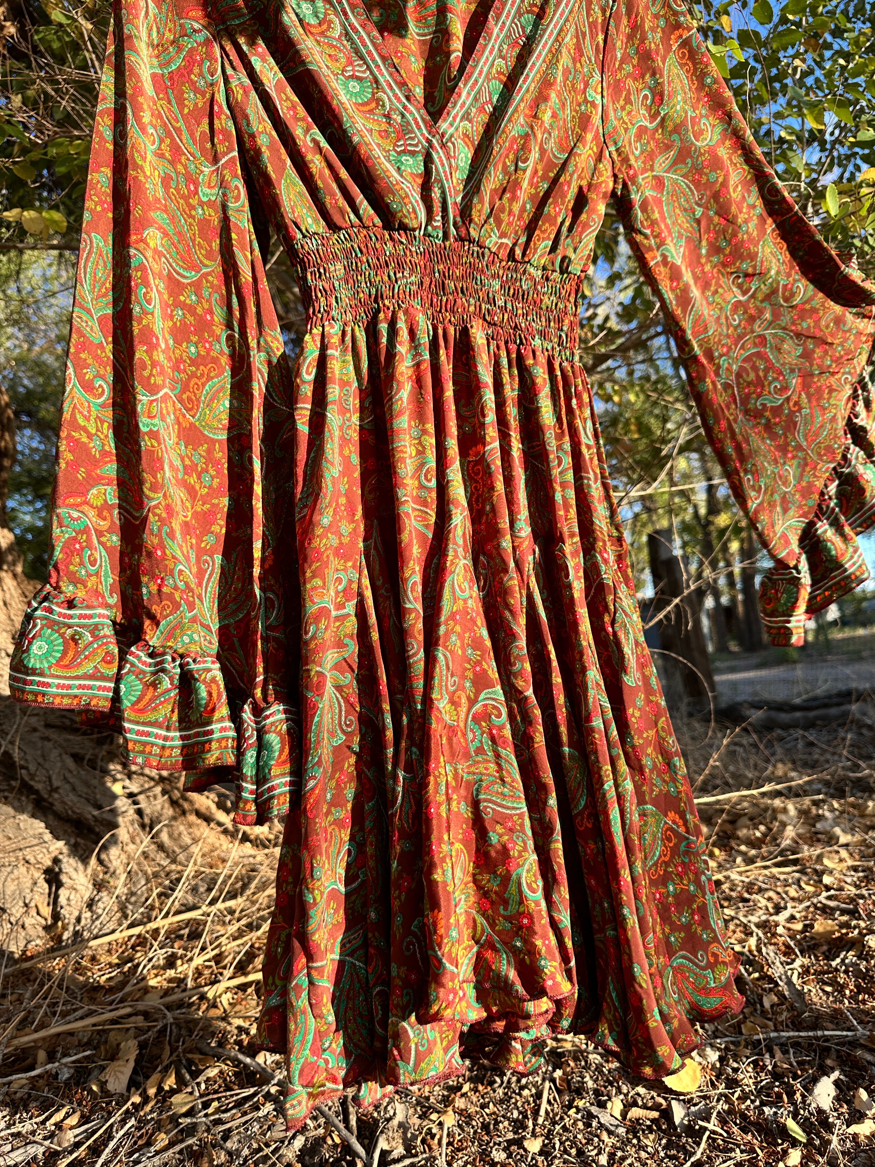 “Sara” Dress, Stevie Nicks Inspired, one size fits xs/xl, 70% Silk