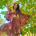 “Talk to me” SILK FAIRY DRESS Set,  Silk Rayon Full flowy Skirt short