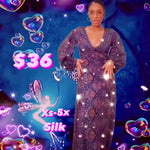 CASS Elliot Dream a Little Dream | Vintage Silk Maxi Dress | Boho 3/4 Sleeve | XS to 5X