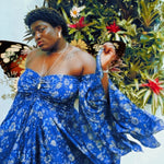 STEVIE DREAMS DRESS | Boho Stevie Nicks-Inspired Maxi | 70% Silk | XS to 5X | Blue, Purple & Red