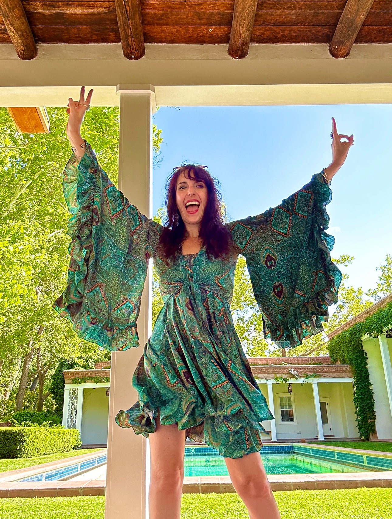 flowy fairy dress Talk to me” SILK FAIRY DRESS Set, Silk Rayon Full flowy Skirt short – Shop Bouboulina
