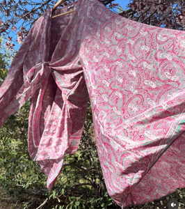 STEVIE SILK BELL 70% silk, 30% Rayon Double Wrap Tunic, PLUS 4x/5x