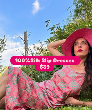 SPRING SLIP DRESS Spring Tinkerbell Print Silk Blend xs -2x