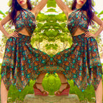 GYPSY SILK SKIRT, 2 Way Skirt/ Strapless Dress Size XS - 5x