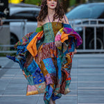 Gold Dust Woman in Rainbow, 100% Eco Vintage Silk, Fits Xs to Large