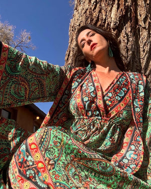 Gold Dust Woman Dress Stevie Nicks-Inspired Tiered Maxi | Silk Blend Shop Bouboulina Gold Dust Woman Dress Stevie Nicks-Inspired Tiered Maxi | Silk Blend Shop Bouboulina