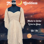 “MOON GODDESS” Stevie Nicks Dreams Dress, 70% Silk Two Layers, sizing XS to 5X