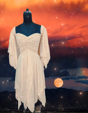 “MOON GODDESS” Stevie Nicks Dreams Dress, 70% Silk Two Layers, sizing XS to 5X