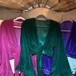 BIG LOVE SUPER BELL SLEEVE, Stevie Nicks Cotton Velvet, One size to Plus, Fits XS to 5x, choose your color