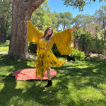 70s Yellow SILK SLIP DRESS SET, fits 0-16, Super Bell