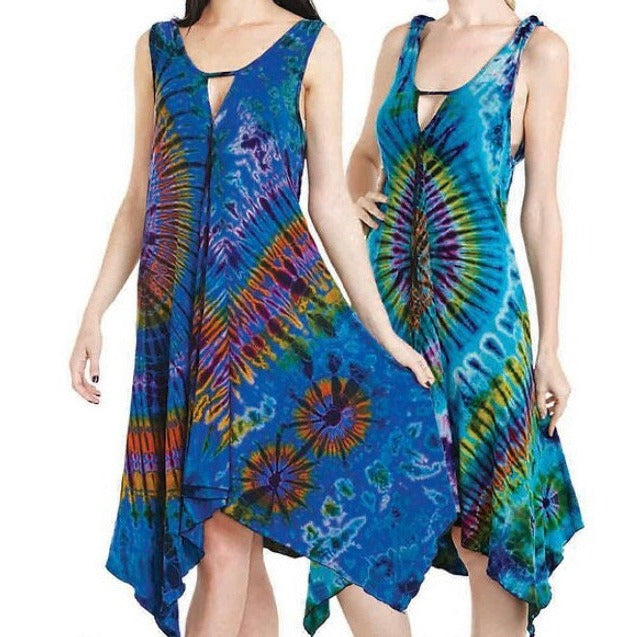 Tie dye clearance dress hippie