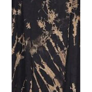 STRETCH MAXI SKIRT Tie Dye Black Tan small to large