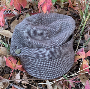 RETRO DERBY HAT Brown Tweed Womens Small or XSmall