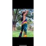 TIE DYE JUMPSUIT, Hippie Jumpsuit, Jumpsuit for Women, Festival Jumpsuit, Festival Outfit, Burning Man, Boho Rayon Stretch fits Small to Xl