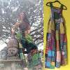 Hippie Patchwork Overall Jumpsuit Rainbow One Size to Xl Hippie Boho Festival