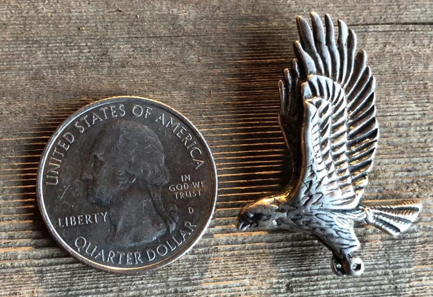 SILVER EAGLE PENDANT Sterling Eagle Unisex Mens Native American