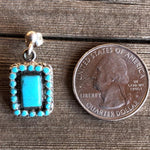 TURQUOISE NATIVE EARRINGS Studs Turquoise with Dangle Navajo Native American