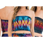 TIE DYE TUBE Top Crop Top Festival Short Fits Xxs to medium Choose your color