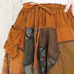 PATCHWORK PANTS UNISEX Eco-Friendly Recycled Hippie Boho Festival one size fits small to size 16 Banded Bottom Harem