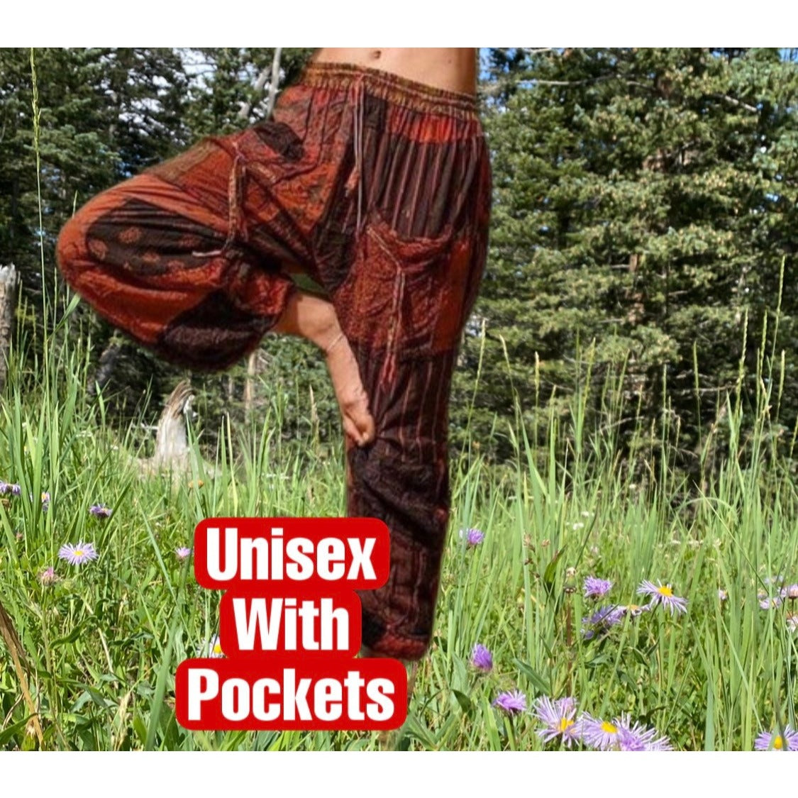 MUSHROOM PANTS UNISEX, Mushroom Hippie Eco-Friendly Pants, Hippie Boho –  Shop Bouboulina