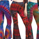 Tie Dye Bellbottoms, Tie Dye Wide Leg Pants, Tie Dye, Festival fits Small to Large One Size Fits All Hippie Boho