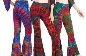 Tie Dye Bellbottoms, Tie Dye Wide Leg Pants, Tie Dye, Festival fits Small to Large One Size Fits All Hippie Boho