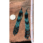 HAND BEADED EARRINGS Made on Navajo Reservation by Tina Native American Made