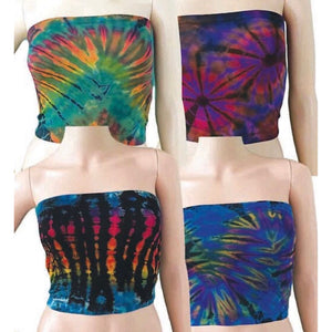 TIE DYE TUBE Top Crop Top Festival Short Fits Xxs to medium Choose your color